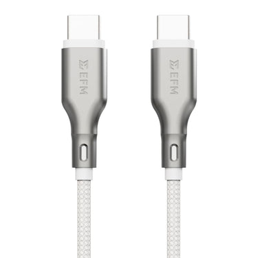 EFM USB-C to USB-C Essential Power Cable with Aramid Fibre Reinforcement 1M - White